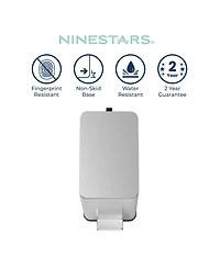Ninestars Step-On Trash Can 2.6 Gallon, Rectangular Shaped