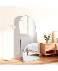 Phying 58 x 19 Inch Aluminum Alloy Frame Full Length Floor Mirror, Free Standing and Wall Mounted Dressing Vanity Mirror