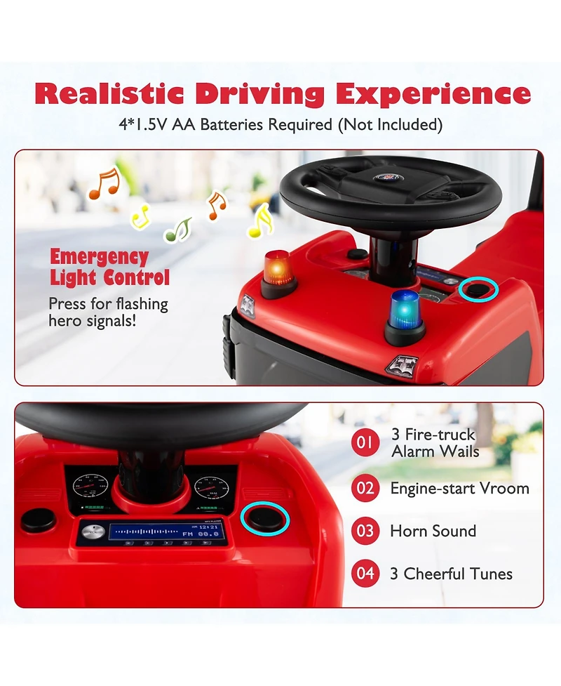 Mecale Licensed Scania Truck Ride-On Push Car with Music and Steering Wheel, Ages 18 Months+
