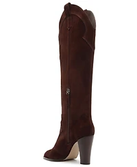 Schutz Women's Miller Up Block Heel Tall Dress Boots