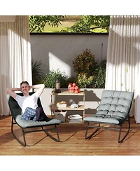 Slickblue Patio Rocking Chairs for Outdoor Porch Garden and Backyard