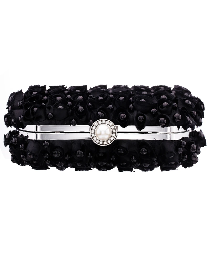 Nina Paloma All Over Imitation Pearl Small Clutch Handbag