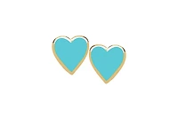 Lily Nily Girls Heart Stud Earrings in 14K