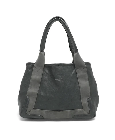 Pre-Owned Balenciaga Women's Cabas Leather and Canvas Tote Bag