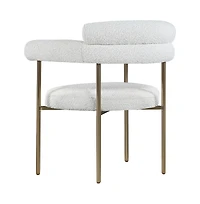 Meridian Furniture Boucle Fabric Dining Chair, Set of 2