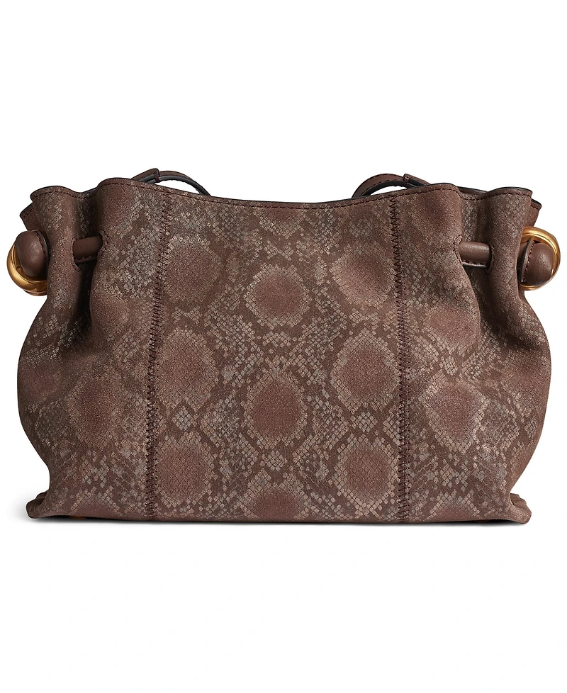 Donna Karan New York Cashmere Python Suede Crossbody Handbag