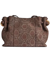 Donna Karan New York Cashmere Python Suede Crossbody Handbag