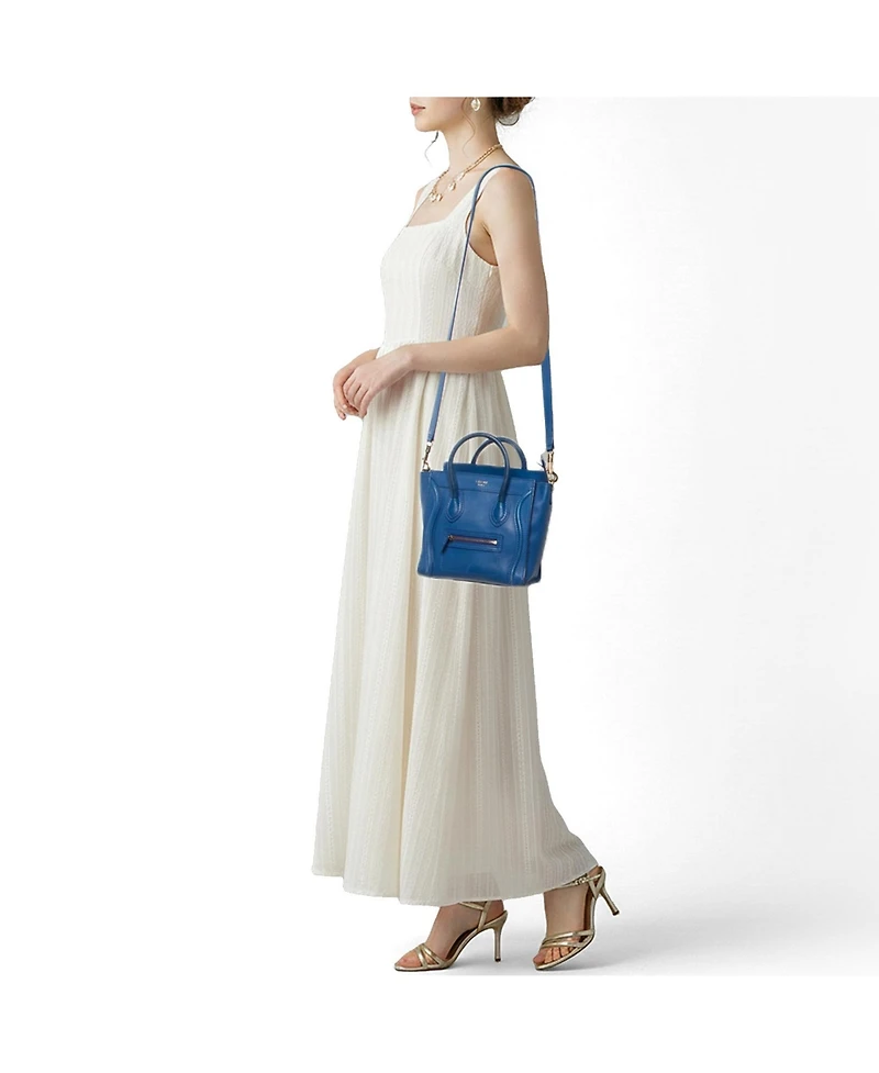 Pre-Owned Celine Women's Leather Nano Luggage Tote Bag