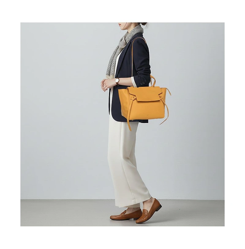 Pre-Owned Celine Women's Belt Bag Leather Top Handle Satchel