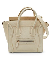 Pre-Owned Celine Women's Nano Luggage Tote in Grained Leather