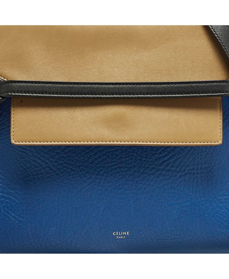Pre-Owned Celine Women's Tricolor Leather Mini Belt Top Handle Bag
