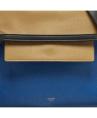 Pre-Owned Celine Women's Tricolor Leather Mini Belt Top Handle Bag