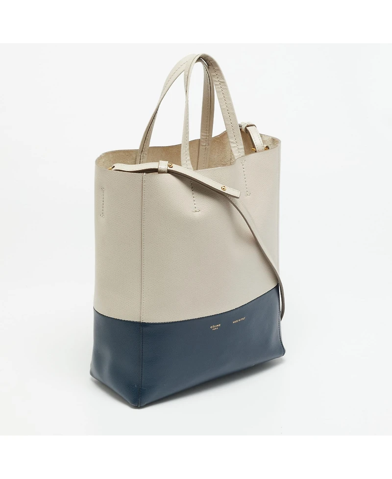 Pre-Owned Celine Women's Small Vertical Cabas Color-Block Leather Tote