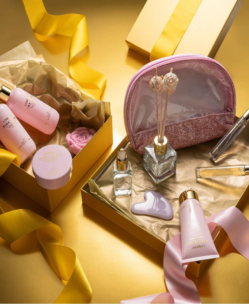 Lovery 19-Pieces Pink Rose Relaxing Luxury Spa Gift Set