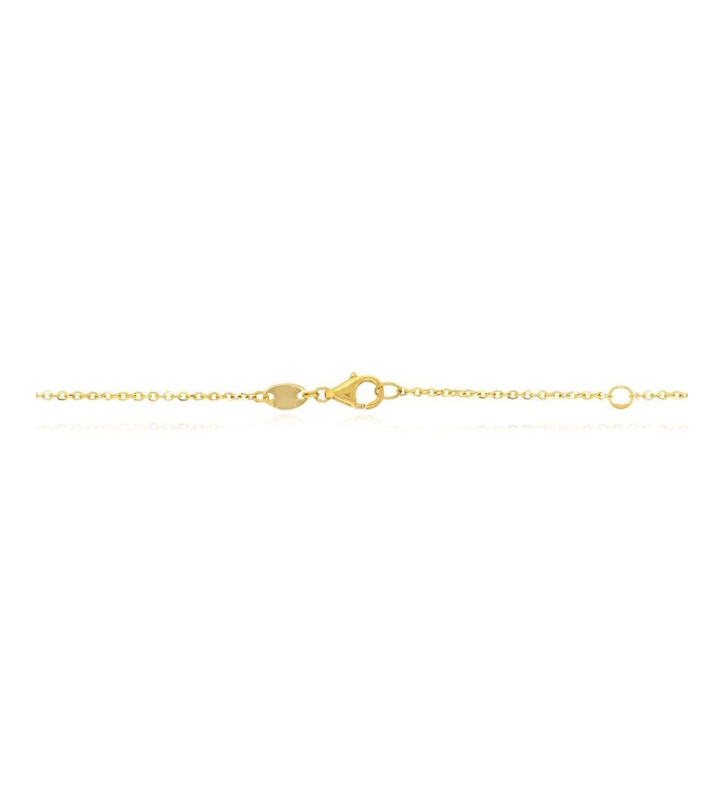 The Lovery Turquoise Cz Halo Bezel Disc Bracelet 14K Gold-Plated Sterling Silver