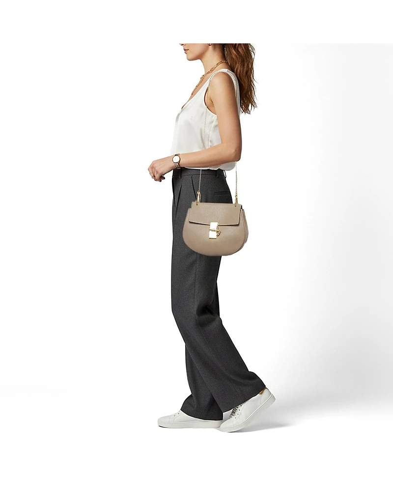 Pre-Owned Chloe Women's Drew Medium Pebbled Leather Shoulder Bag