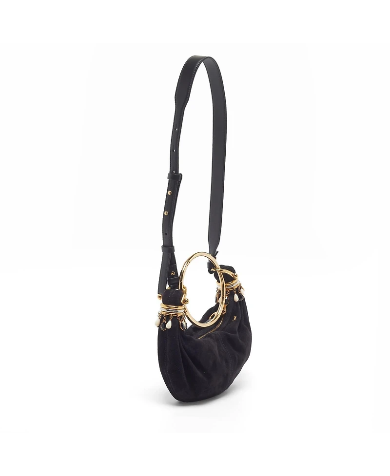 Pre-Owned Chloe Women's Bracelet Mini Suede Hobo Bag