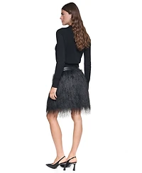 Dkny Women's City Fringe Mini Skirt