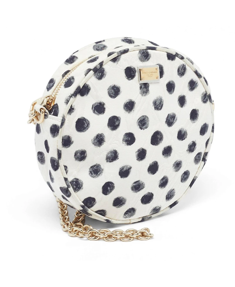 Pre-Owned Dolce & Gabbana Women's Polka Dot Round Crossbody Bag