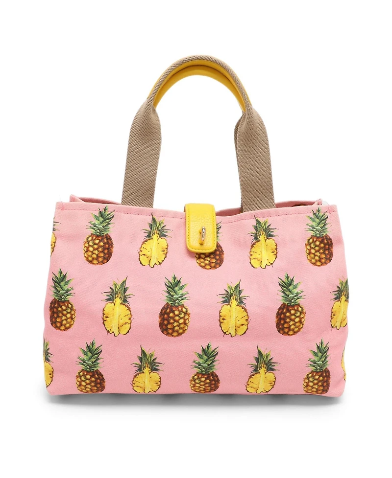 Pre-Owned Dolce & Gabbana Pineapple Print Canvas Tote Bag