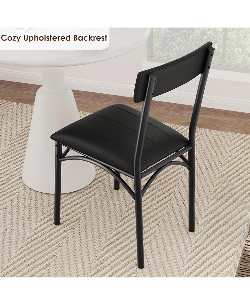 gaomon 5-Piece Dining Table Set for 4, Rectangular Kitchen And Dining Room Table with Upholstered Chairs, Space-Saving for Apartment And Studio