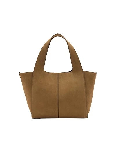 Mango Women's Leather Shopper Bag