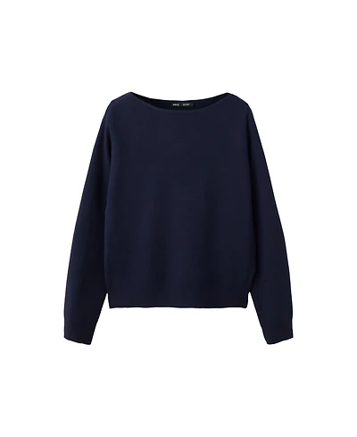 Mango Women's Fine-Knit Boat-Neck Lightweight Sweater