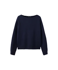 Mango Women's Fine-Knit Boat-Neck Lightweight Sweater