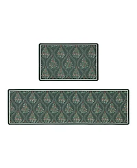 Laura Ashley Frestwick Glade Non-Slip 2-Piece Kitchen Mat