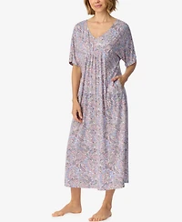 Ellen Tracy Women's V-Neck Pockets Nightgown