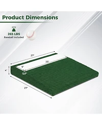 Glintex Pitching Mound, Portable 27 x 27 in Turf Pad, Holds 265 lbs.