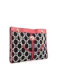 Pre-Owned Gucci Large Rajah Chain Tote Gg Tweed