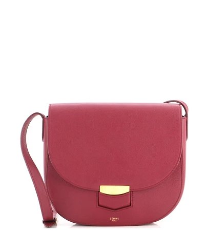 Pre-Owned Celine Medium Trotteur Crossbody Bag Grainy Leather