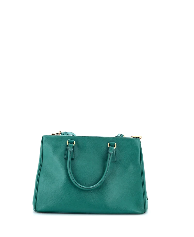 Pre-Owned Prada Medium Front Pocket Double Zip Lux Tote Saffiano Leather