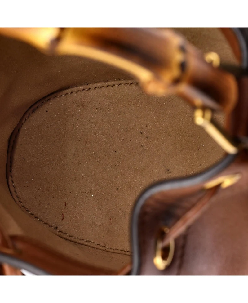 Pre-Owned Gucci Mini Diana Bucket Bag Leather