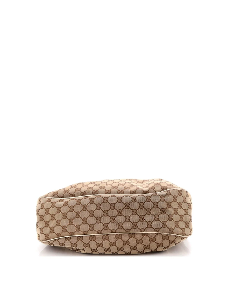 Pre-Owned Gucci Medium Sukey Hobo Gg Canvas with Leather