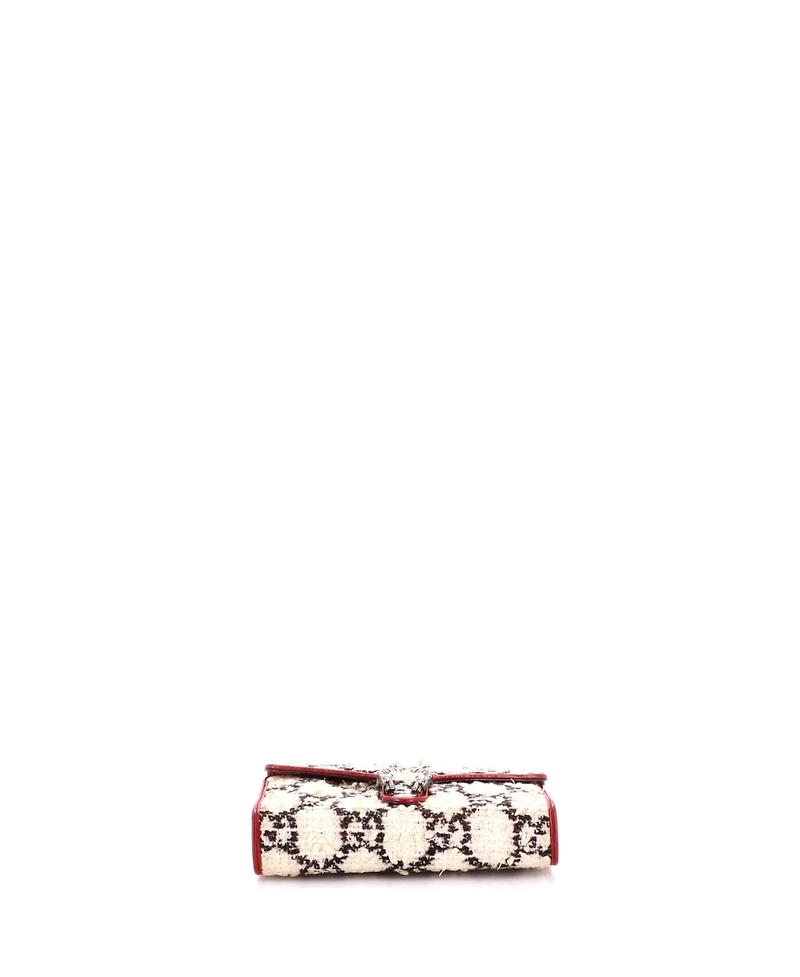 Pre-Owned Gucci Small Dionysus Chain Wallet Gg Tweed