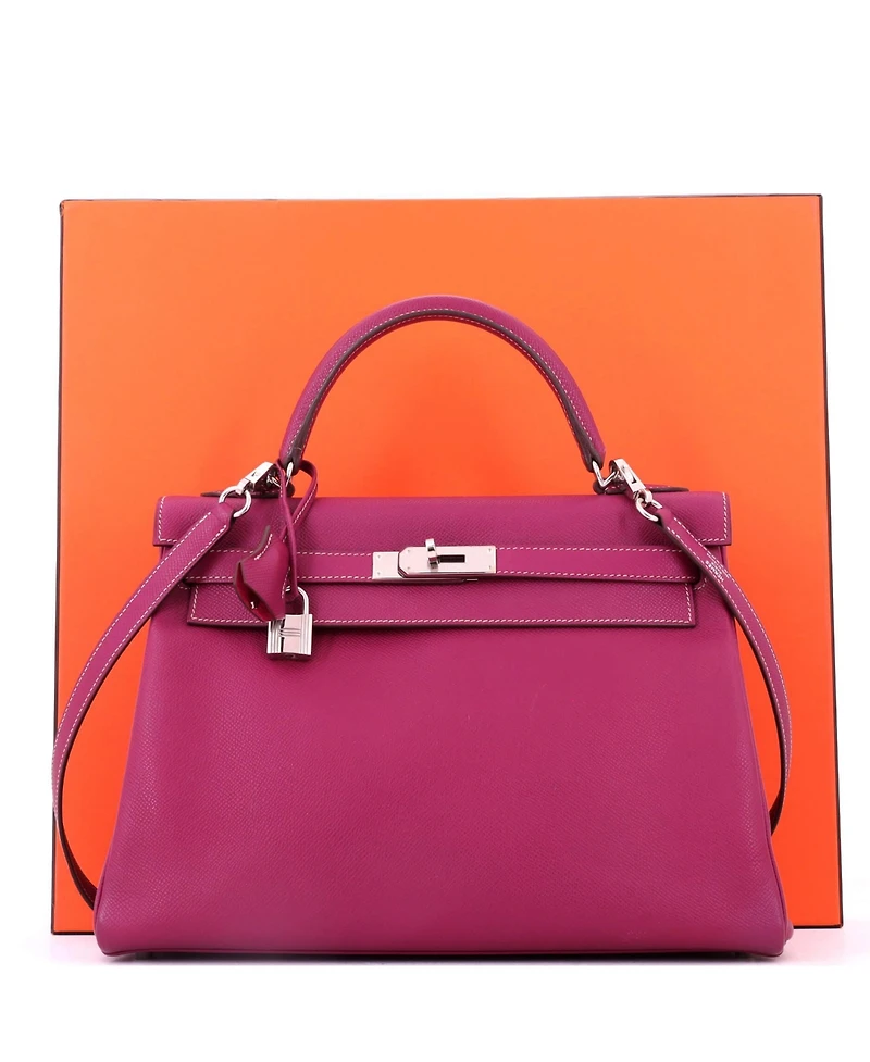 Pre-Owned Hermes Candy 32 Handbag Epsom