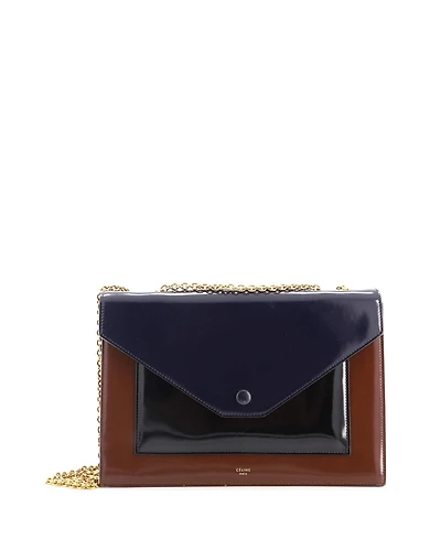 Pre-Owned Celine Medium Pocket Envelope Shoulder Bag Patent