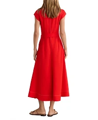 Reiss Women's Sloane Collared Belted Midi Dress