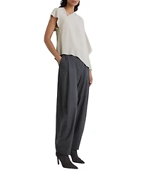 Reiss Women's Jade Draped-Sleeve One-Shoulder Asymmetric Top