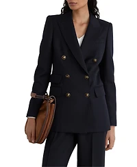 Reiss Women's Lauryn Wool-Blend Twill Double-Breasted Blazer