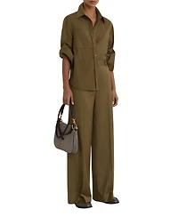 Reiss Women's Adie Wool-Blend Long-Sleeve Shirt