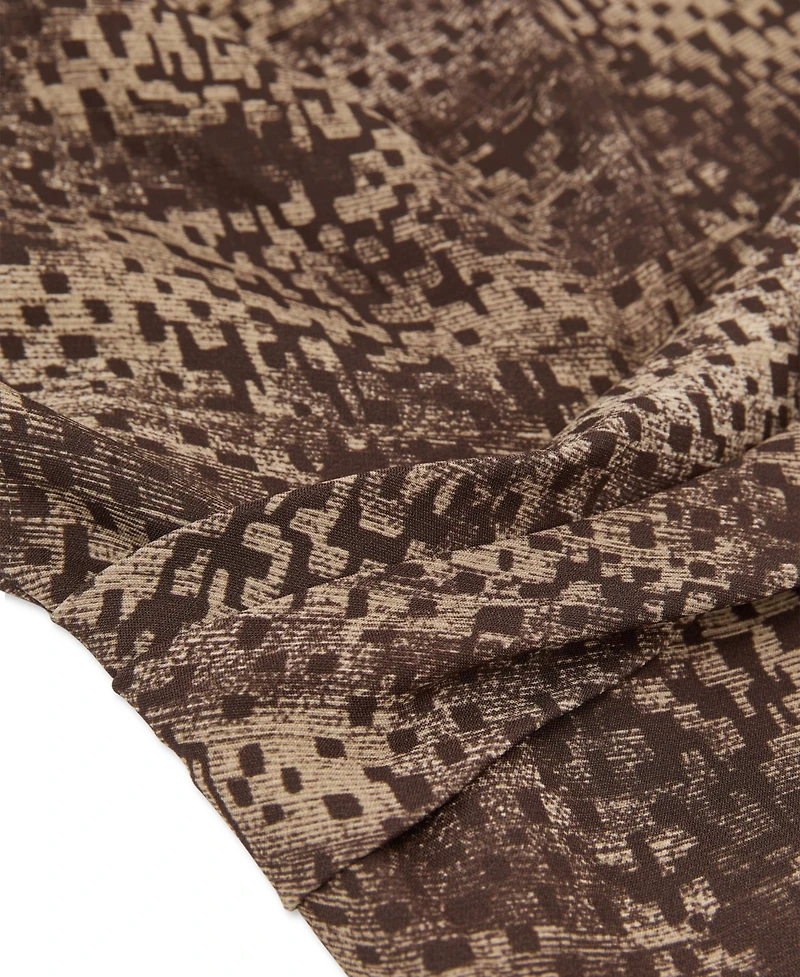 Reiss Women's Camie Draped-Detail Printed Midi Dress
