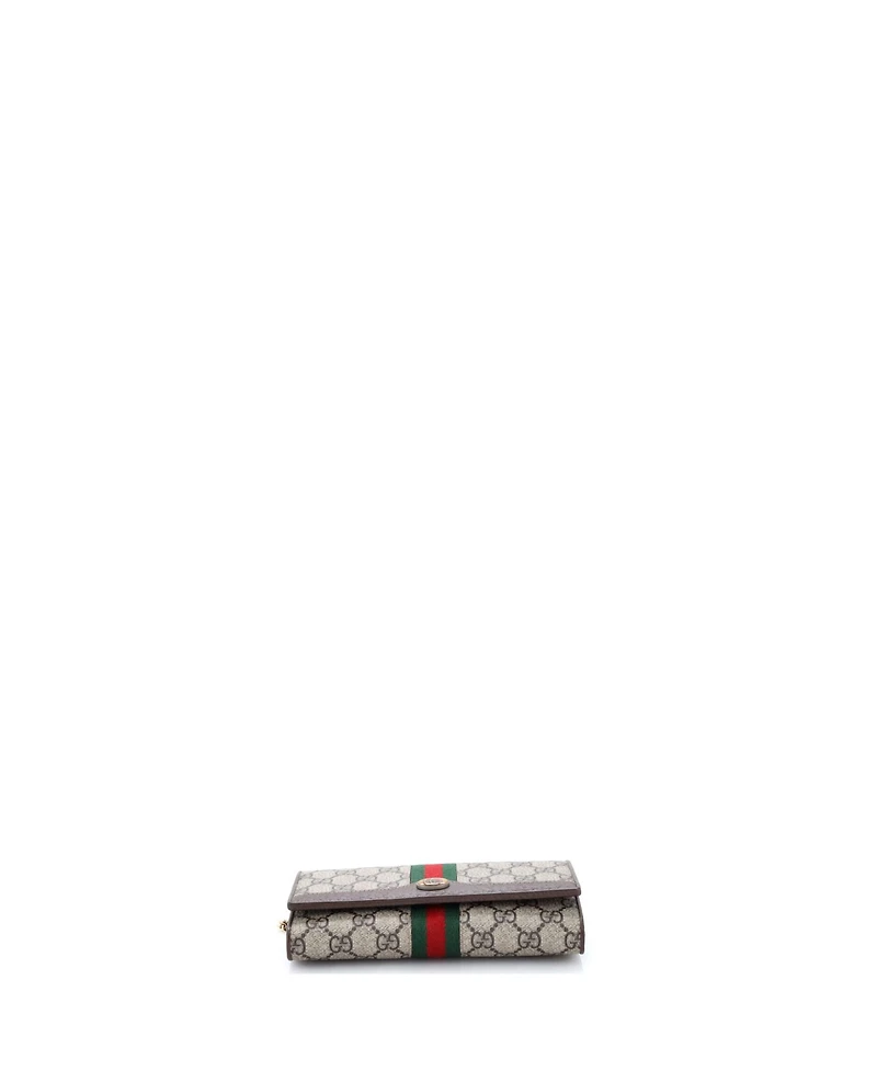 Pre-Owned Gucci Ophidia Chain Wallet Gg Coated Canvas