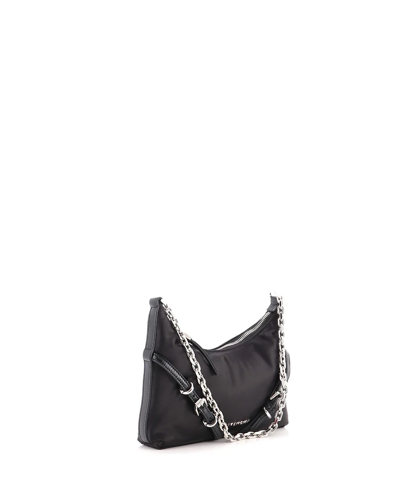 Pre-Owned Givenchy Mini Voyou Party Shoulder Bag Satin with Leather