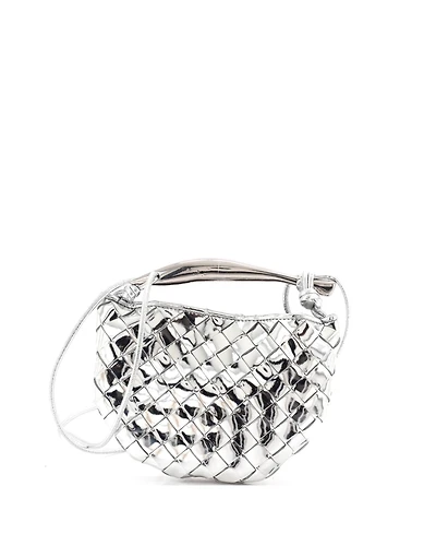 Pre-Owned Bottega Veneta Mini Sardine Top Handle Bag Metallic Leather