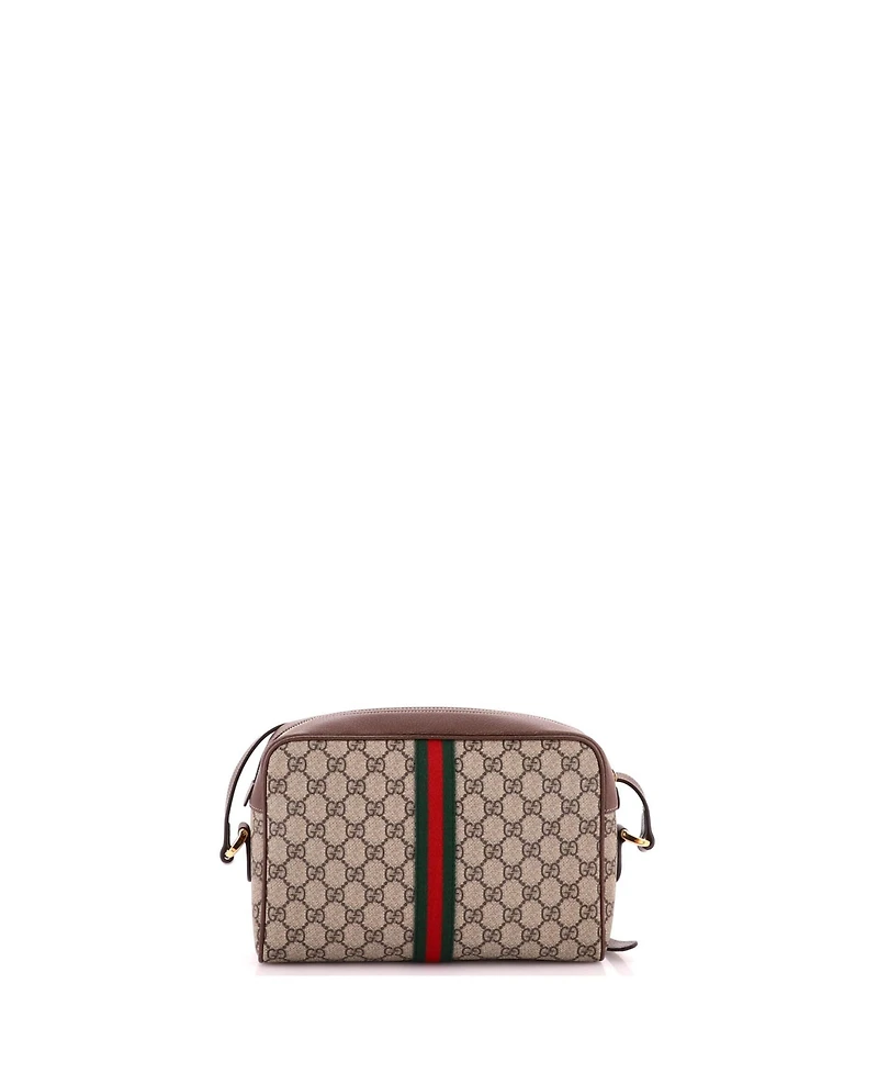 Pre-Owned Gucci Small Ophidia Shoulder Bag Gg Coated Canvas