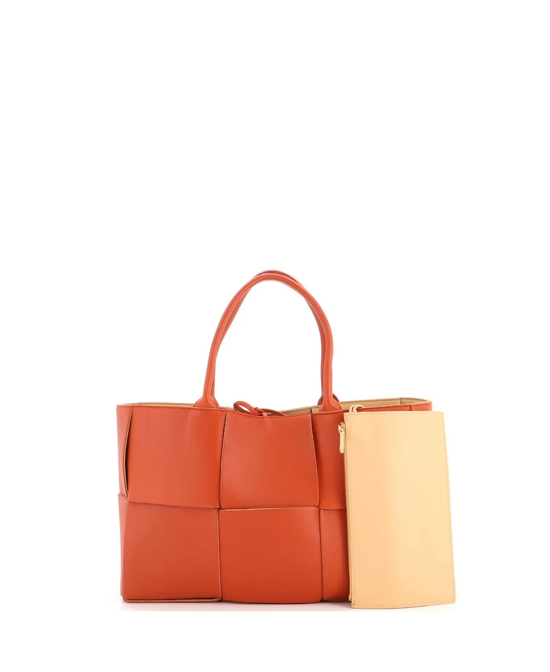 Pre-Owned Bottega Veneta Medium Arco Tote Maxi Intrecciato Leather