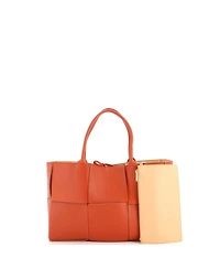 Pre-Owned Bottega Veneta Medium Arco Tote Maxi Intrecciato Leather
